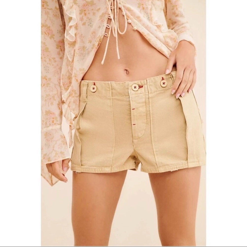 Free People All Yours Micro Shorts NWOT khaki